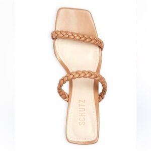 Schutz Mali Braided Strap Slide Sandal. Size 8.5.